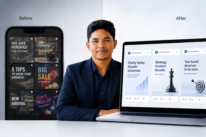 design professional social media posts for founders and executives