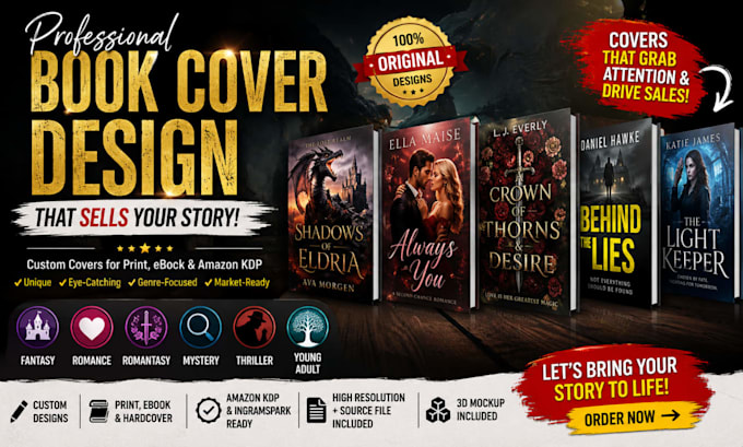 do book cover design KDP kindle ebook cover design paperback book cover design