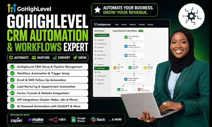 build gohighlevel CRM automation and workflows