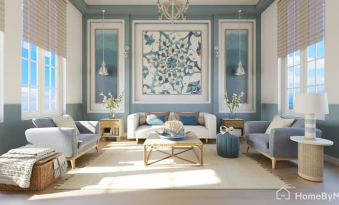create realistic 2d or 3d floor plan and rendering in floorplanner and homebyme