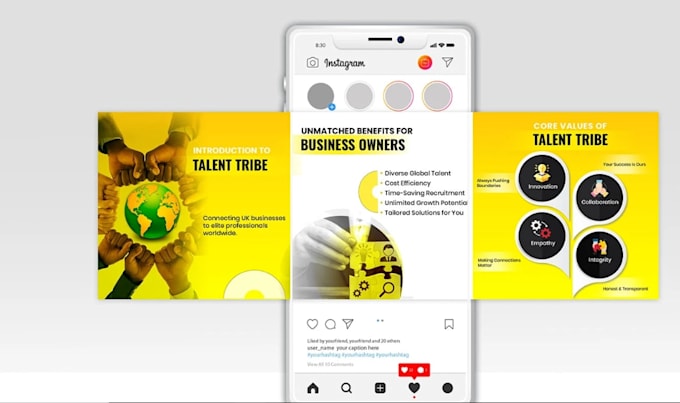 create eye catching instagram carousel post designs