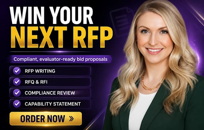 write rfp rfq rfi bid proposal and gov contracting writing, bid proposal