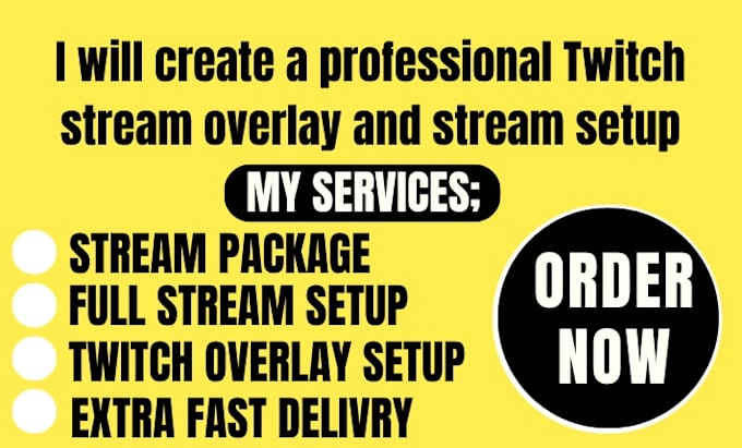 create a professional twitch stream overlay and stream setup