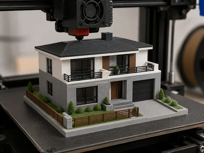 create fix and 3d print architectural house models