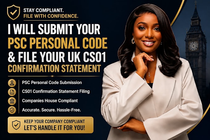 submit your psc personal code and file your uk cs01 confirmation statement