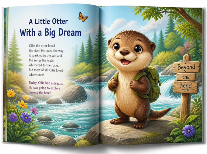 create a cute character for children book