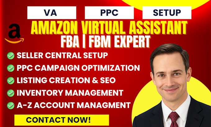 be your amazon seller central virtual assistant and store manager
