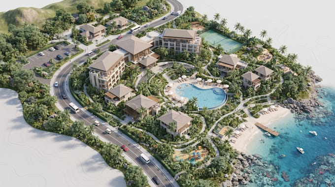 design a 3d interactive  isometric map, resort map, property, city map, campus