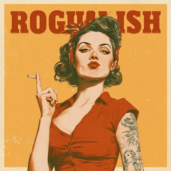 create vintage retro poster illustration