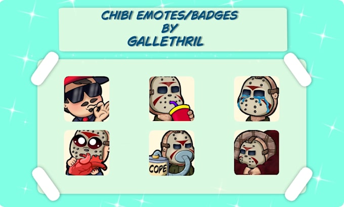 make affordable custom emotes and badges for you