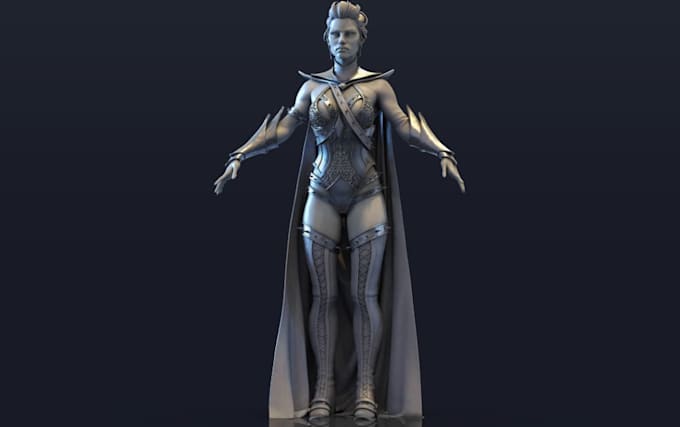 create 3d characters from 2d concept, character sculpture, game ready asset