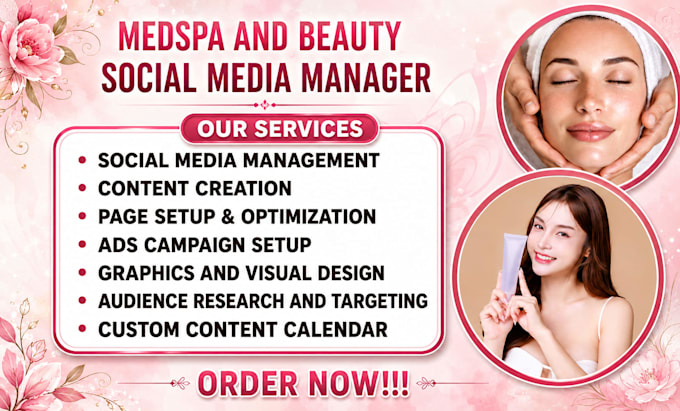 manage medspa beauty skincare social media marketing
