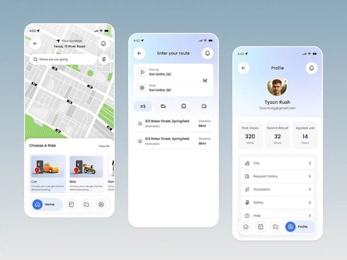 develop a scalable ride hailing app with gps and real time tracking