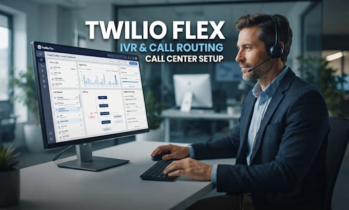 setup twilio flex call center IVR call routing call forwarding caller id sip