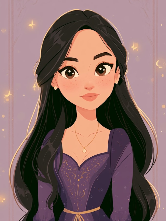 create a disney cartoon illustration