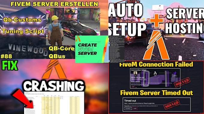 setup and configure your complete fivem server, fix bugs, error, server expert