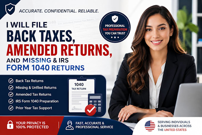 file back taxes, amended tax returns, and missing irs form 1040 returns