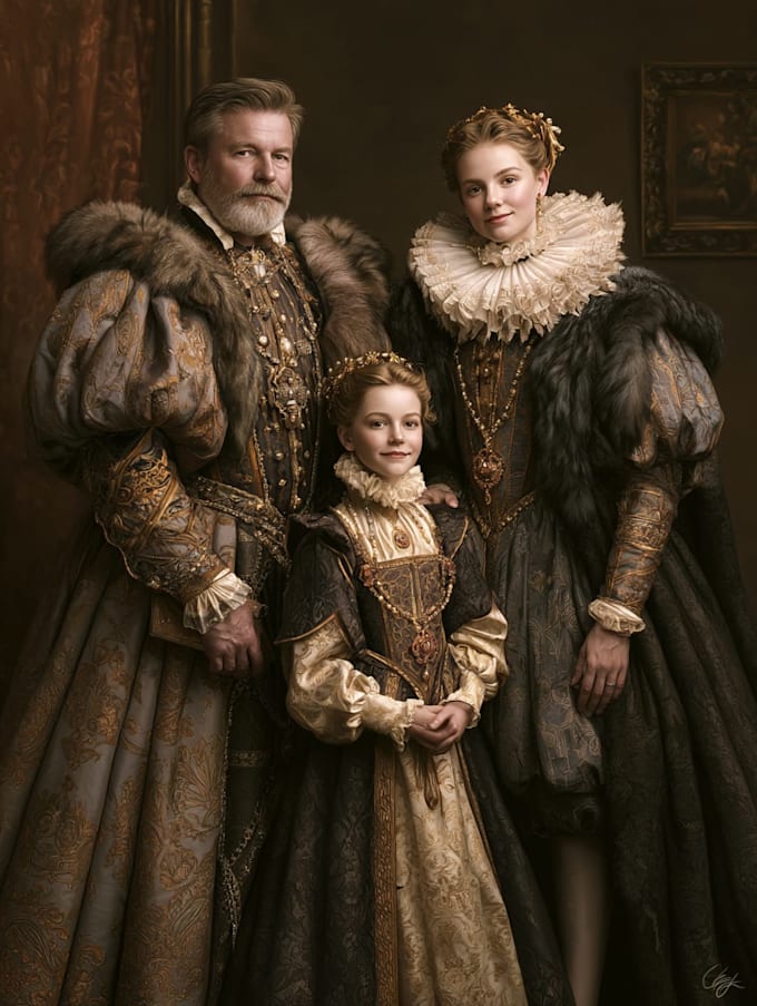 make a royal king or queen portrait for a gift