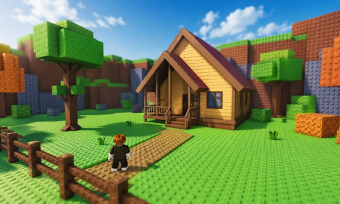 build roblox full castle map, medieval village, fantasy map, lobby and terrain