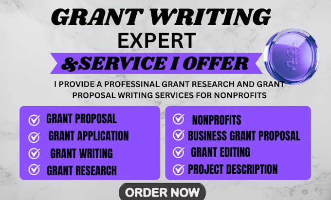 write a professional grant proposal and grant application