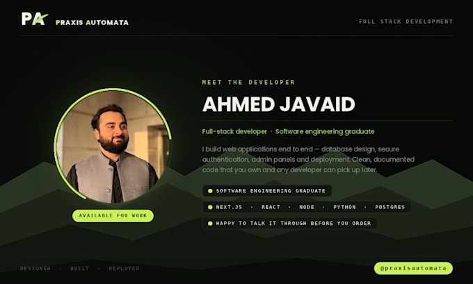 design and build your idea into a working full stack web app