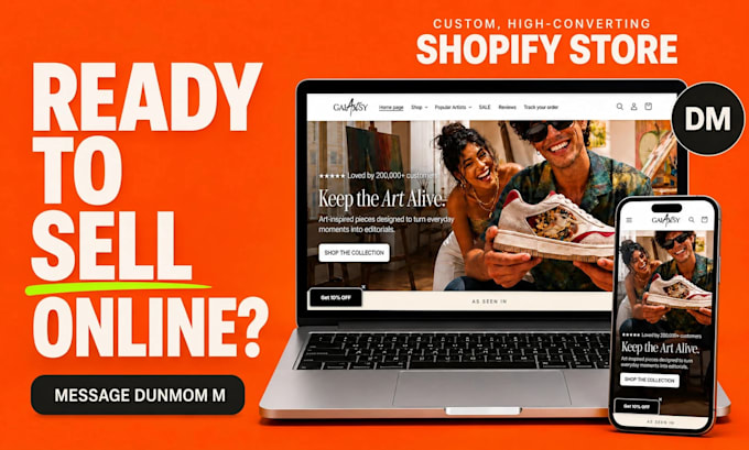 do shopify website design, redesign, dropshipping store, shopify website