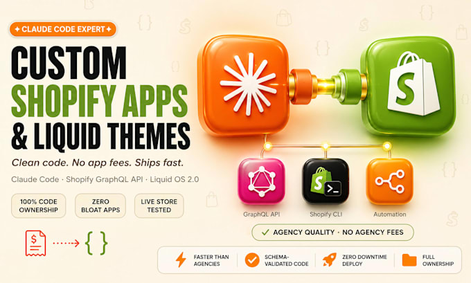 build claude code shopify stores, liquid, ai automation, app and mcp server, api