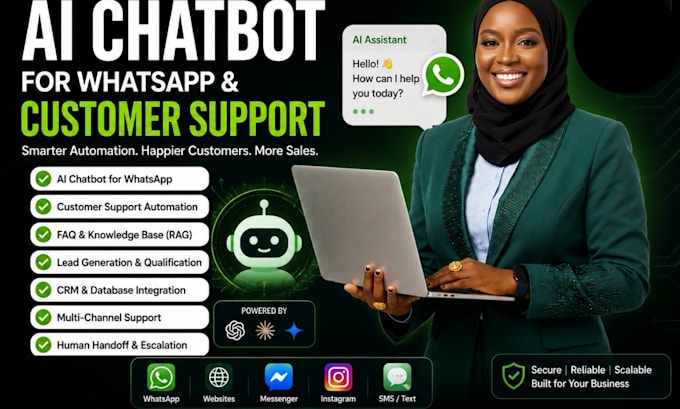 build ai chatbot for whatsapp and customer support