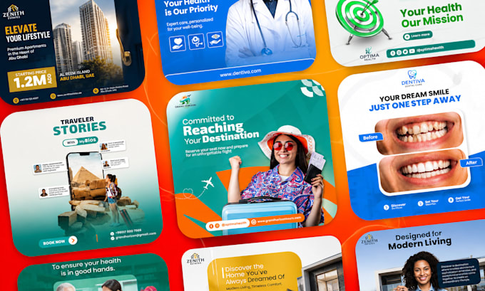 design high converting ad creative, meta ads, and social media posts