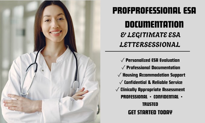 write professional documentation and legal esa letters