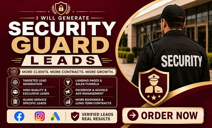 generate qualified security guard leads with facebook and google ads