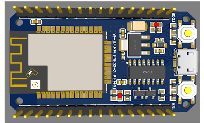 design custom iot esp32 pcb and schematic in kicad