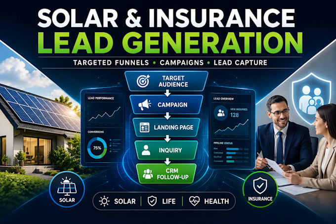 generate solar and insurance leads with targeted funnels