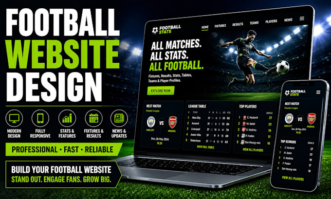 design a football club or academy website
