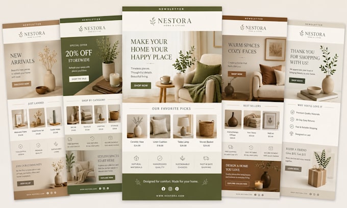 design and develop responsive HTML email templates for klaviyo