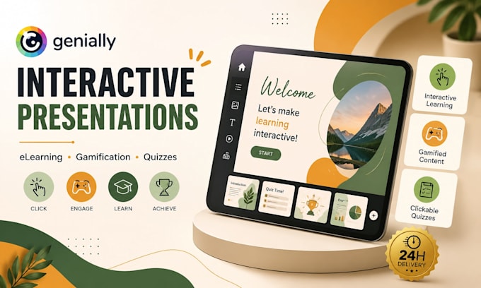 interactive genially elearning courses and instructional design content
