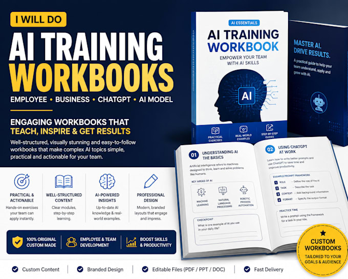 do ai training workbooks employee business training chatgpt model