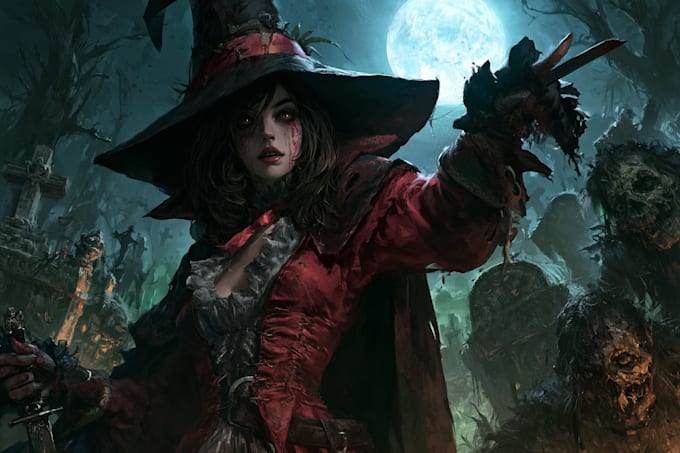 draw horror character illustration