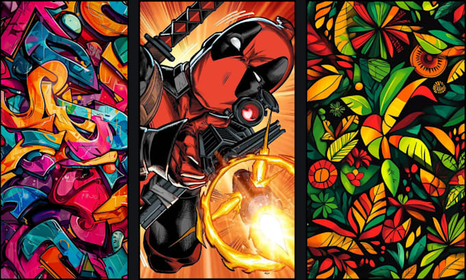 create a custom mural, wall mural, mural wallpaper, and wall art design