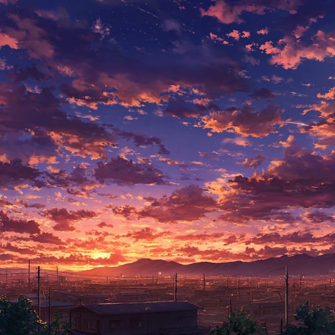 draw original character and anime background
