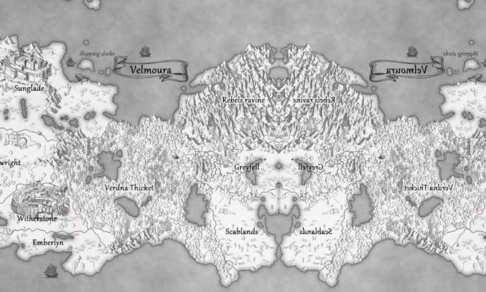 do fantasy book map illustration game map cartography novel board game book map