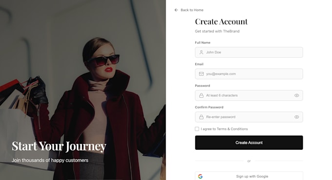 create a full stack website for your business