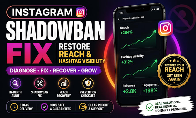 fix your instagram shadowban and restore reach and hashtag