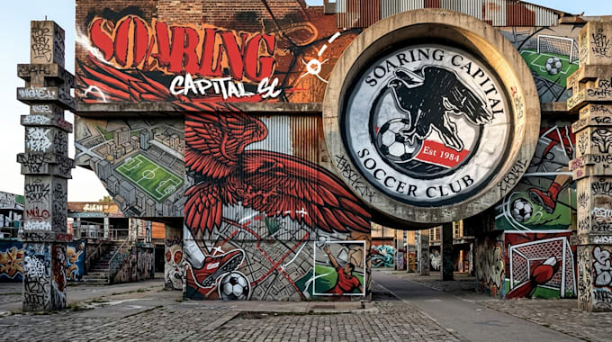 create custom graffiti mural artwork and illustration