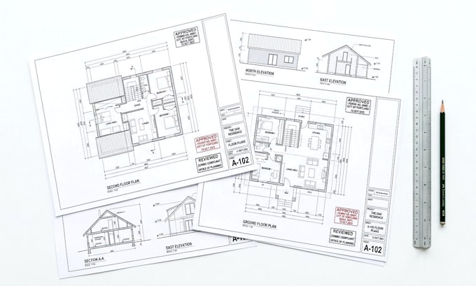 draw architectural permit plans construction drawings and blueprint