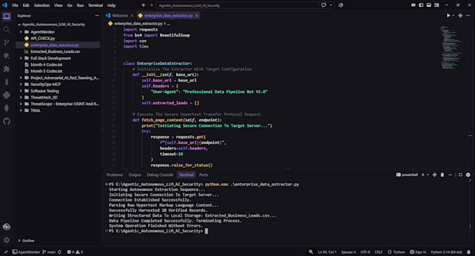 build a custom python web scraper to extract data
