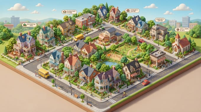 design isometric event map and vector maps illustrations