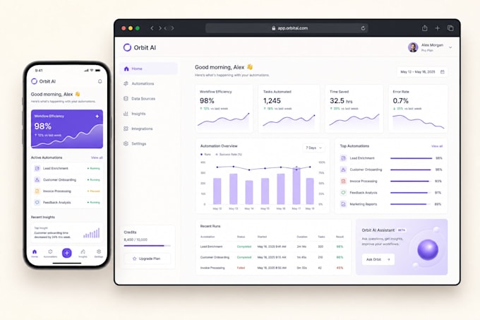design a clean ai saas landing page in figma