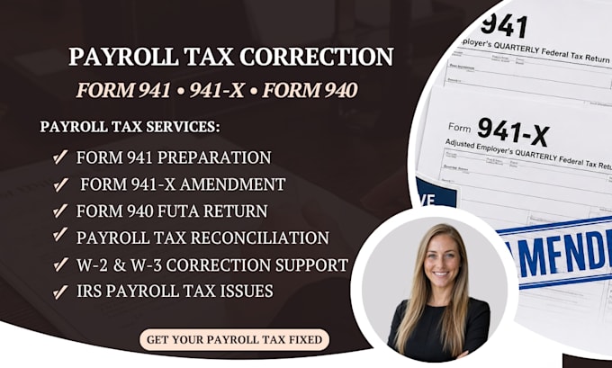 amend payroll tax returns, correct form 941 941x and resolve irs issues