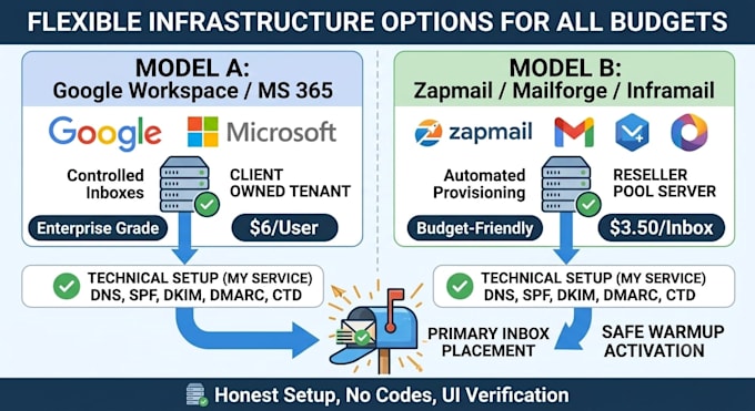 setup scalable cold email infrastructure for instantly and smartlead